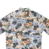 PIERRE CARDIN Mens Hawaiian Shirt Blue Floral L