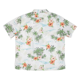 TROPICAL STORM Mens Hawaiian Shirt White Floral 2XL