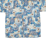 WEEKEND TRAVELER Mens Hawaiian Shirt Blue Floral L