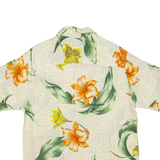 PURITAN Mens Hawaiian Shirt Green Floral S