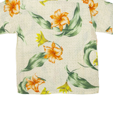 PURITAN Mens Hawaiian Shirt Green Floral S