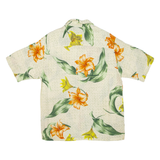PURITAN Mens Hawaiian Shirt Green Floral S