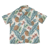 CAMPIA Mens Hawaiian Shirt Green Floral XL