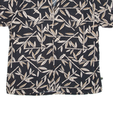 NEWPORT BLUE Mens Hawaiian Shirt Black Floral L