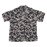 NEWPORT BLUE Mens Hawaiian Shirt Black Floral L