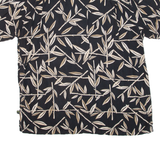 NEWPORT BLUE Mens Hawaiian Shirt Black Floral L