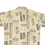 INTERMEZZO Mens Hawaiian Shirt Beige Crazy Pattern L