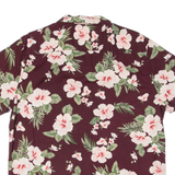 THE RESORT SHIRT Mens Hawaiian Shirt Maroon Floral L