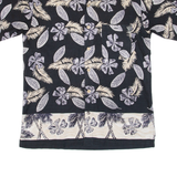Mens Hawaiian Shirt Black Floral L