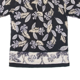 Mens Hawaiian Shirt Black Floral L