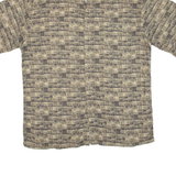 PIERRE CARDIN Mens Hawaiian Shirt Green Crazy Pattern L