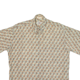 CAMPIA Mens Hawaiian Shirt Beige Diamond L