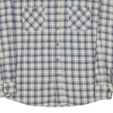 WRANGLER Mens Flannel Shirt Blue Check Long Sleeve L