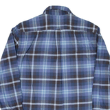 JACHS Mens Flannel Shirt Blue Check Long Sleeve L