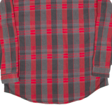 Mens Flannel Shirt Red Check Long Sleeve XL