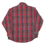 Mens Flannel Shirt Red Check Long Sleeve XL
