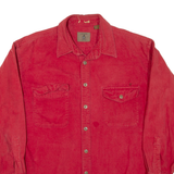 ST JOHNS BAY Mens Plain Shirt Red Long Sleeve L