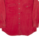 ST JOHNS BAY Mens Plain Shirt Red Long Sleeve L