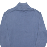 TOMMY HILFIGER Mens Jumper Blue 1/4 Zip Tight Knit XL