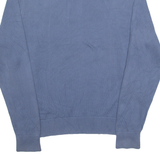 TOMMY HILFIGER Mens Jumper Blue 1/4 Zip Tight Knit XL