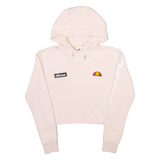 ELLESSE Crop Womens Pink Hoodie UK 4