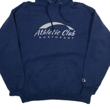 CHAMPION Athletic Club Mens Blue Hoodie L
