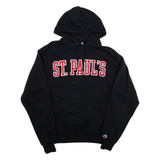 CHAMPION St.Paul's Mens Black Hoodie USA M