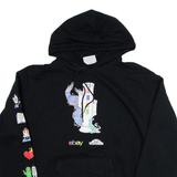 CHAMPION Mens Black Hoodie L