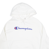 CHAMPION Mens White Hoodie L