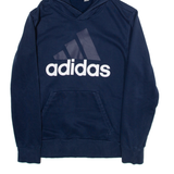 ADIDAS Mens Blue Hoodie S