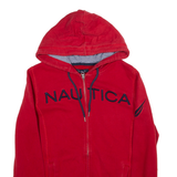 NAUTICA Mens Red Hoodie Full Zip M