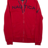 NAUTICA Mens Red Hoodie Full Zip M