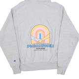 CHAMPION REVERSE WEAVE Mens Grey Hoodie USA S