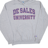 CHAMPION Desales University Mens Grey Hoodie USA M