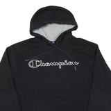 CHAMPION Mens Black Hoodie L