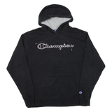 CHAMPION Mens Black Hoodie L
