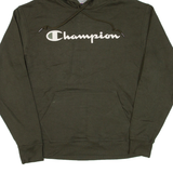 CHAMPION Mens Green Hoodie M