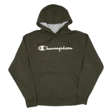 CHAMPION Mens Green Hoodie M
