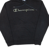 CHAMPION Mens Black Hoodie S