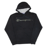 CHAMPION Mens Black Hoodie S