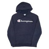 CHAMPION Mens Blue Hoodie S