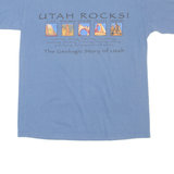 GILDAN Heavyweight Utah Boys T-Shirt Blue L