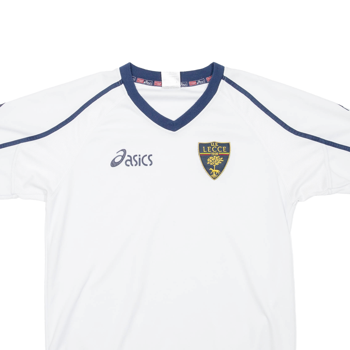 TEAM LINE BASICS U.S. LECCE Boys Football Shirt T-Shirt White V-Neck M