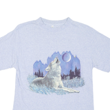 Wolf Mens T-Shirt Blue M