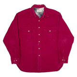 EDDIE BAUER Mens Plain Shirt Red Long Sleeve L