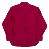 EDDIE BAUER Mens Plain Shirt Red Long Sleeve L