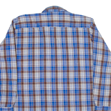 Mens Shirt Blue Check Long Sleeve L