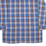 Mens Shirt Blue Check Long Sleeve L