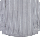 GOLDRESS Mens Shirt Grey Striped Long Sleeve L