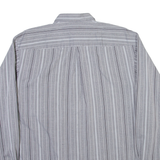 GOLDRESS Mens Shirt Grey Striped Long Sleeve L